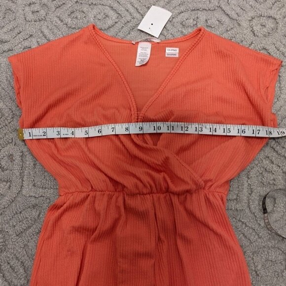 NWT CAUTION TO THE WIND Bright Wrap Ribbed Romper Size S @Z - Picture 8 of 10